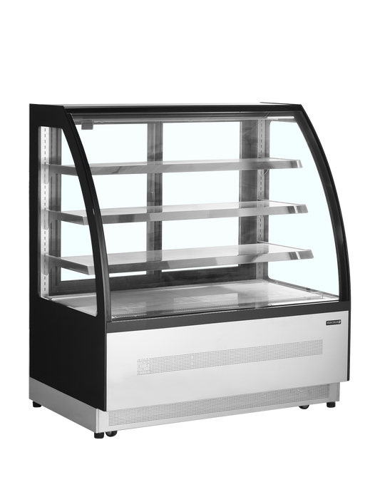Grand présentoir réfrigéré bouteilles 1200mm noir | Tefcold LPD1200C BLACK